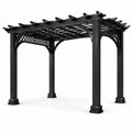 Pergola en bois composite noir 300x300 cm