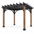 Pergola en Bois et Métal Noir 300x300x250cm
