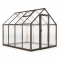 Serre en aluminium et polycarbonate brun