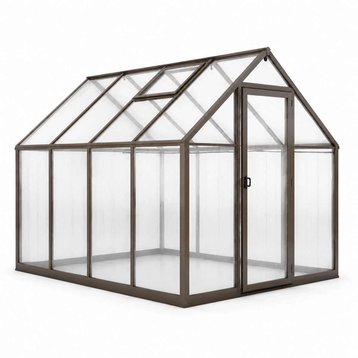 Serre en aluminium et polycarbonate brun