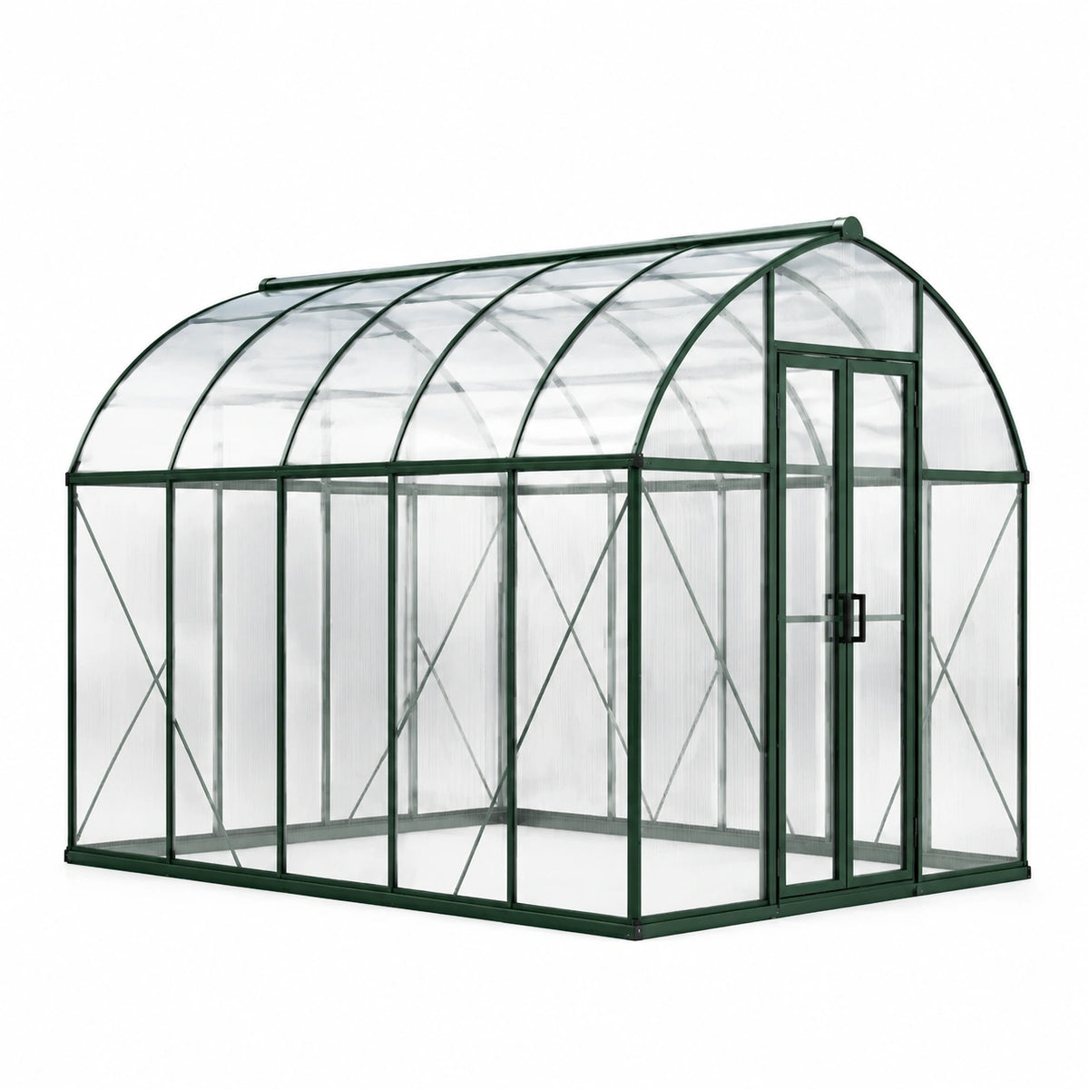 Serre en aluminium et polycarbonate avec panneaux ventilables 2,5x1,9x2,0m