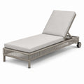 Chaise longue en aluminium avec coussins en tissu polyester gris