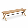 Banc en bois et métal extérieur 180x35x45 cm